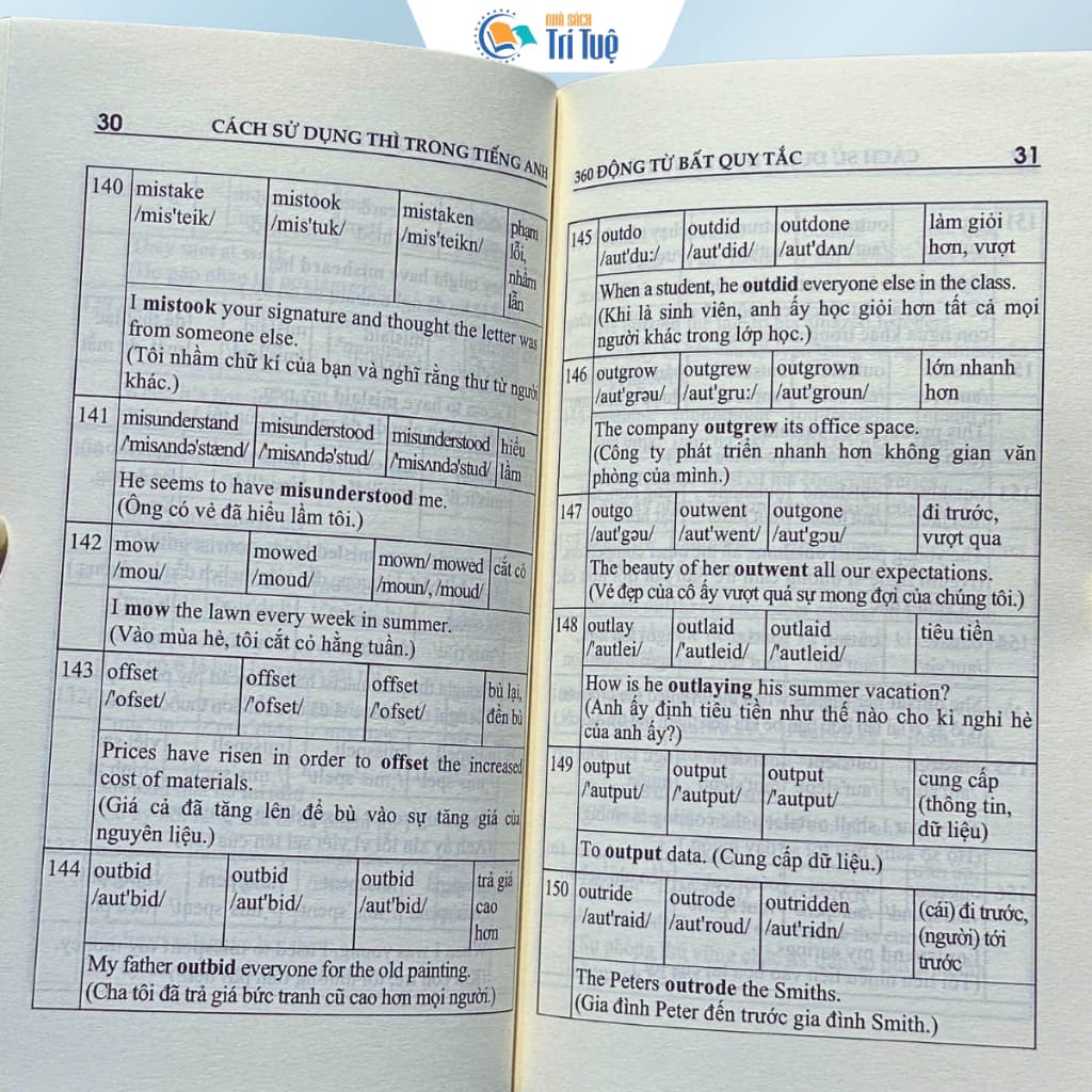 360 động từ bất quy tắc và cách sử dụng thì trong tiếng Anh
