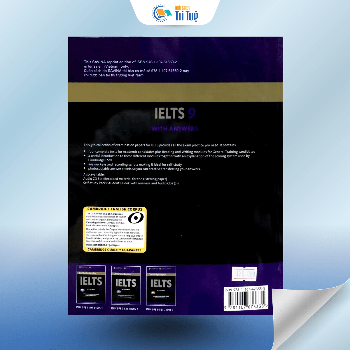 SÁCH: CAMBRIDGE IELTS 9 WITH ANSWER
