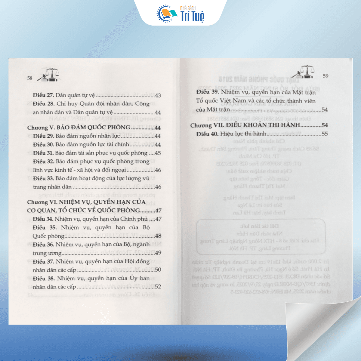 Sách: Luật Quốc Phòng - Năm 2018 (Sửa Đổi, Bổ Sung Năm 2023, 2024, 2025)