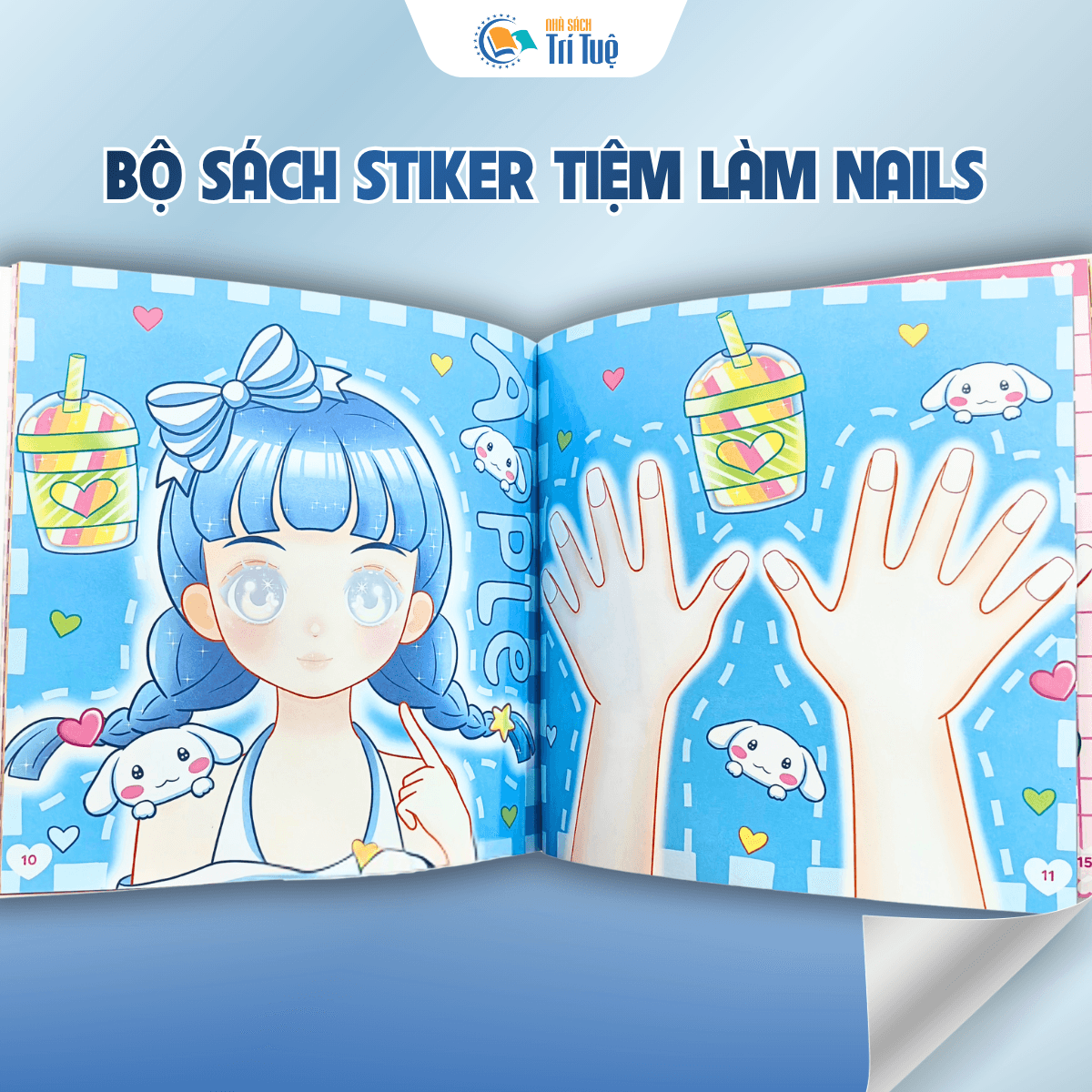 Bộ Dán sticker tiệm làm nails( 4 cuốn )