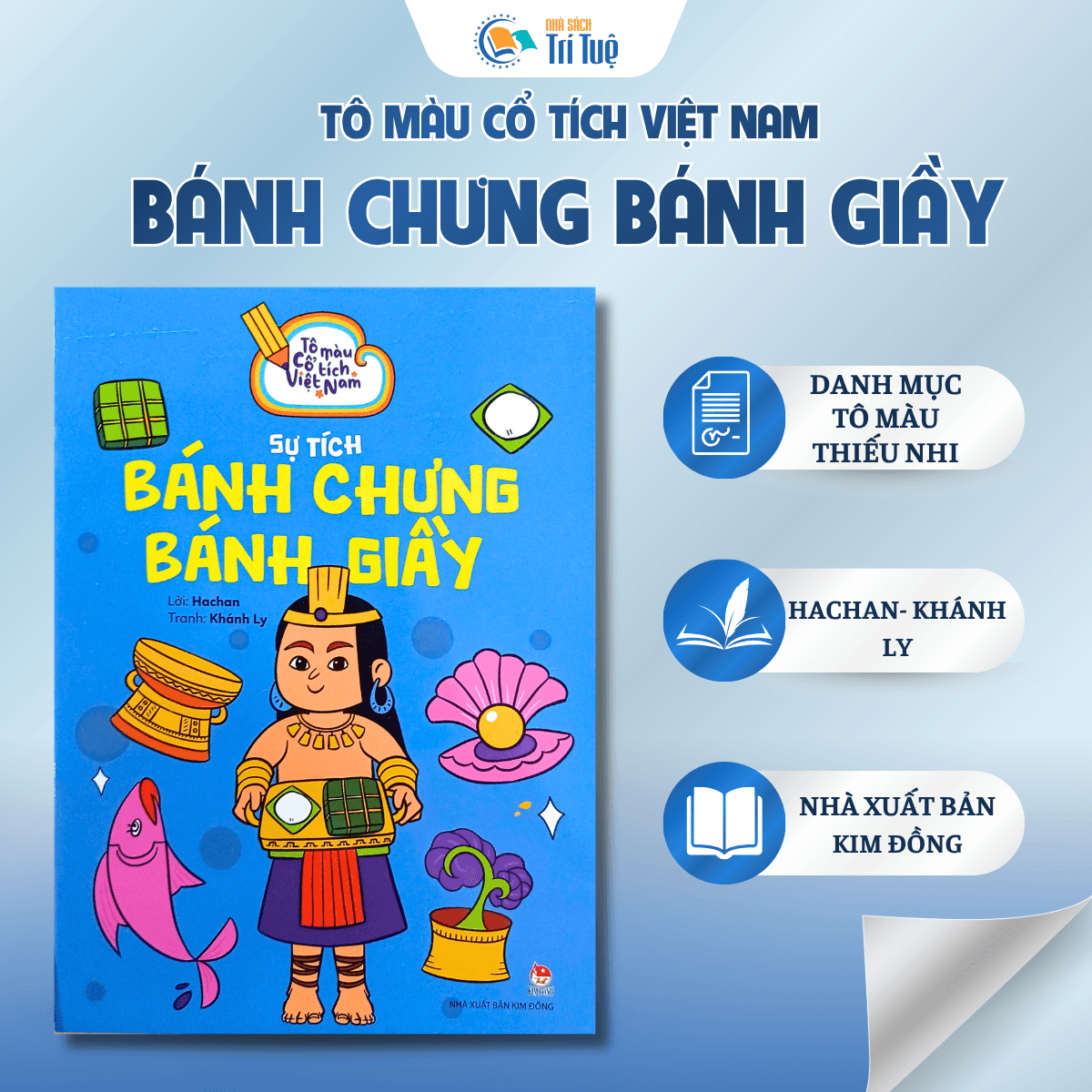 Tô màu cổ tích việt nam - bánh trưng bánh giầy