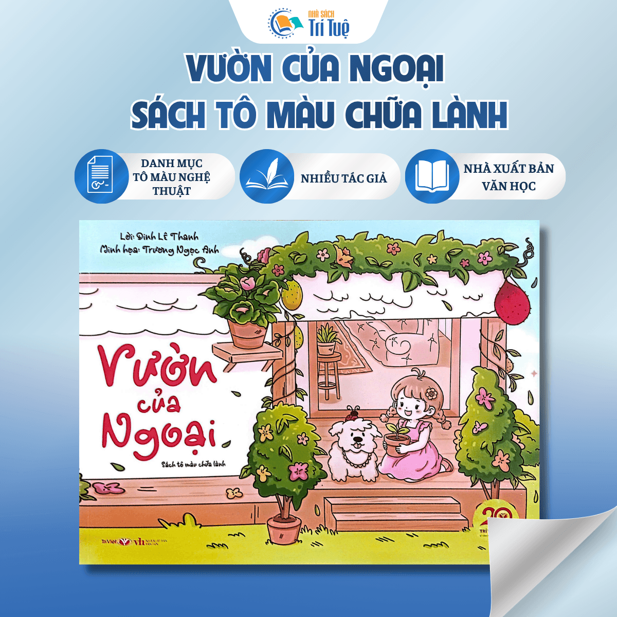 Vườn của ngoại Sách tô màu chữa lành