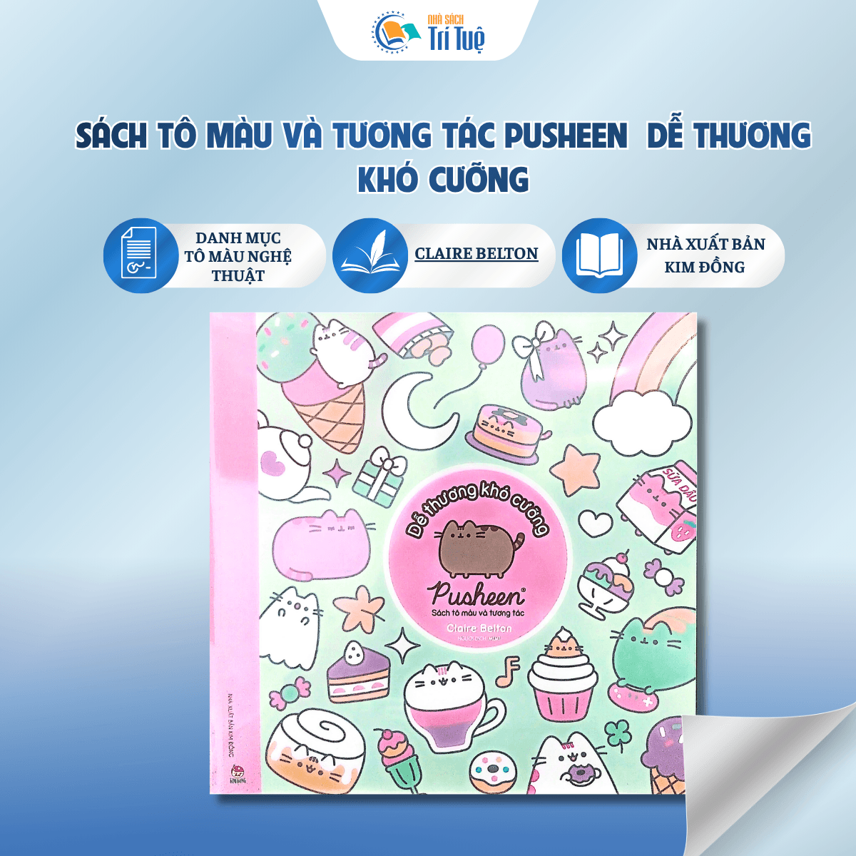Sách tô màu và tương tác pusheen dễ thương khó cưỡng