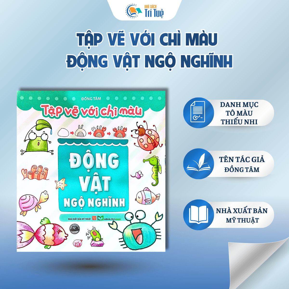 Tập vẽ với chì màu - Động vật ngộ nghĩnh