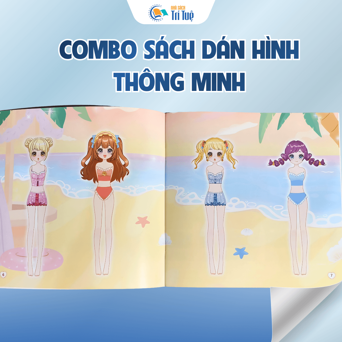 Combo Sách dán hình anime fashion( 2 cuốn )