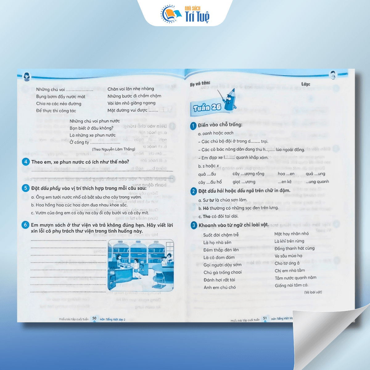 Phiếu bài tập cuối tuần môn Tiếng Việt lớp 2
