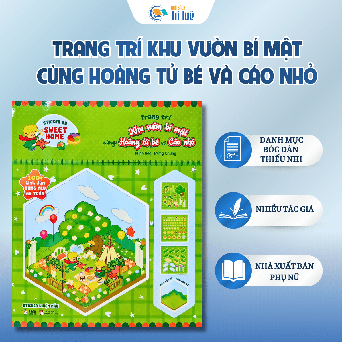Sticker 3D Sweet Home - Trang Trí Khu Vườn Bí Mật Cùng Hoàng Tử Bé Và Cáo Nhỏ