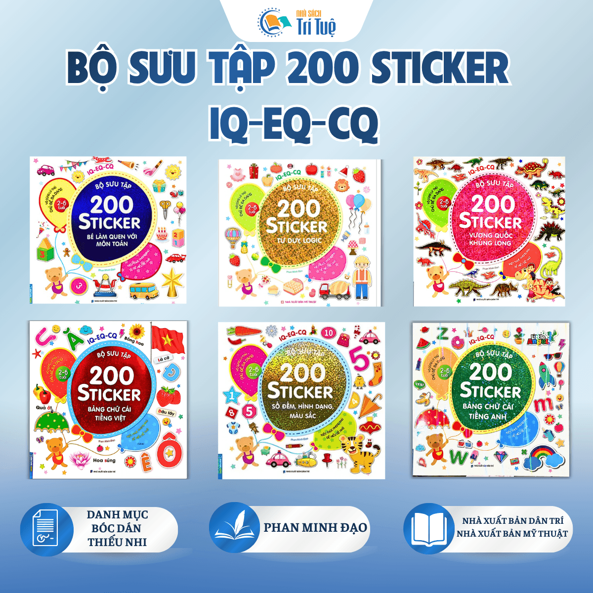 Bộ Sưu tập 200 sticker IQ-EQ-CQ( 6 cuốn ) 408.000