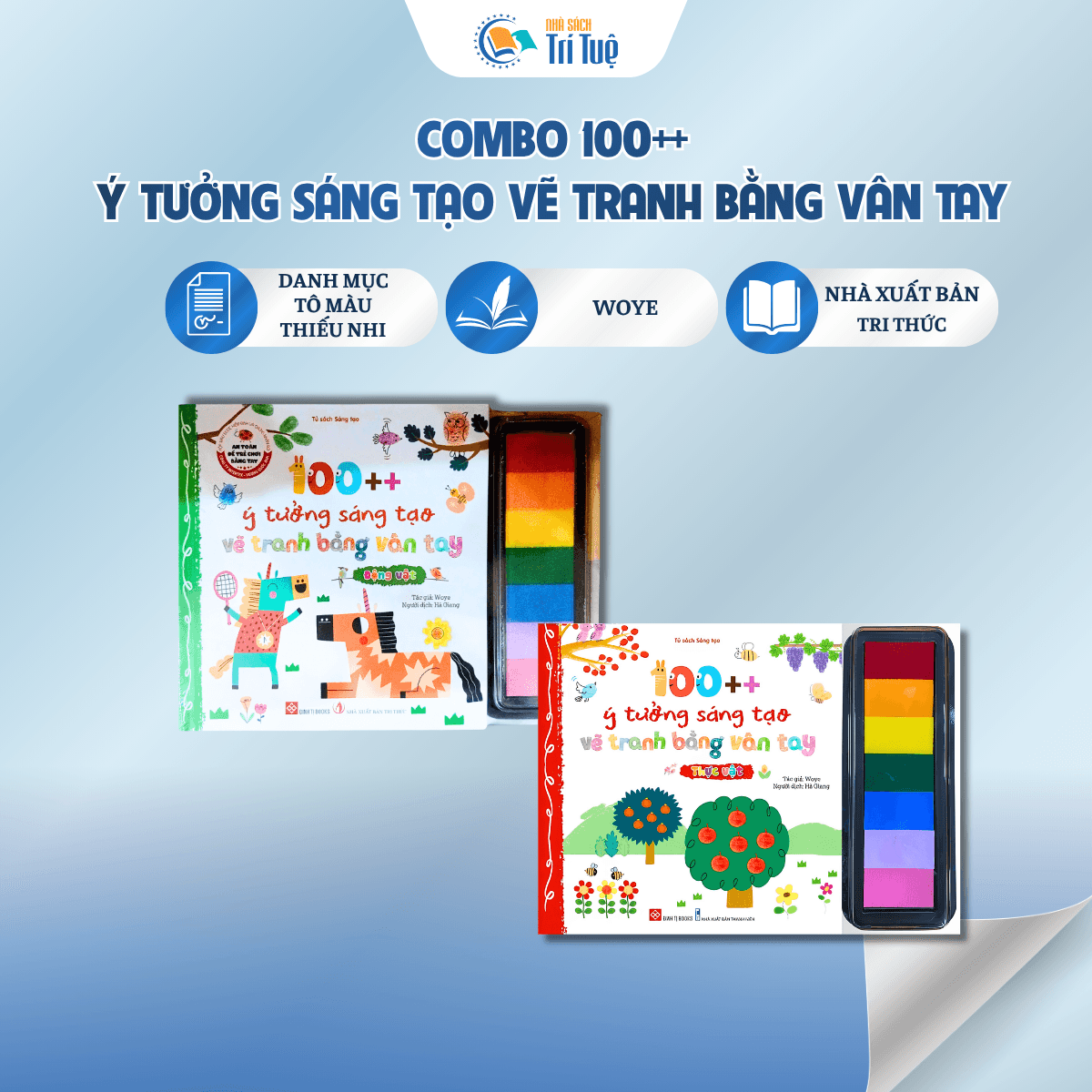 Bộ 100++ Ý Tưởng Sáng Tạo Vẽ Tranh Bằng Vân Tay
( 2 quyển)