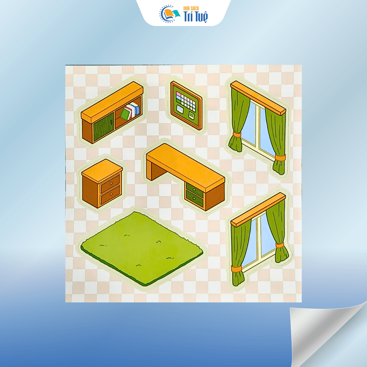 Sticker 3D Sweet Home - Trang Trí Góc Học Tập Sáng Tạo Cùng Gấu Trúc Bao Bao