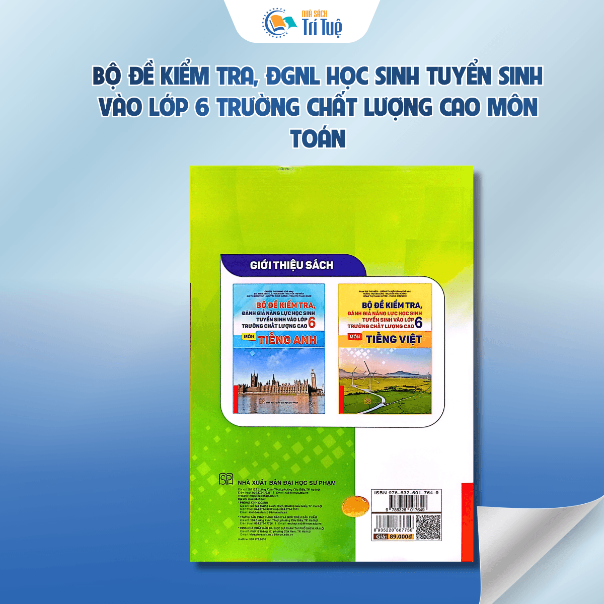 Môn Toán - Bộ đề kiểm tra, đánh giá năng lực học sinh tuyển sinh vào lớp 6 trường chất lượng cao
