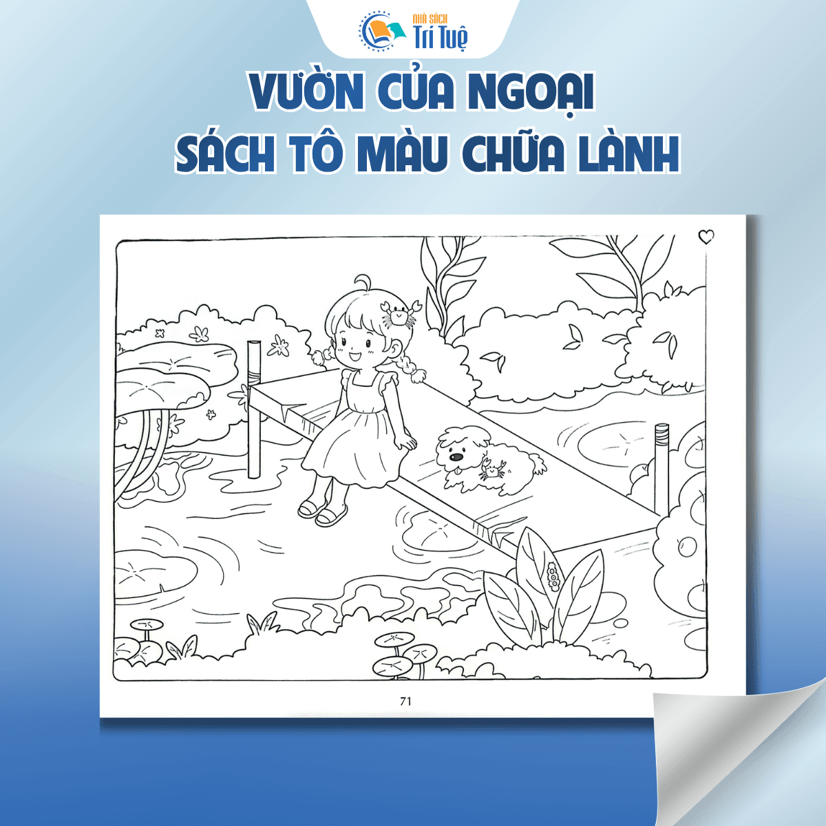 Vườn của ngoại Sách tô màu chữa lành