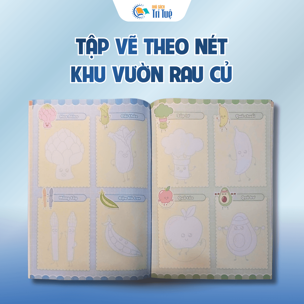 Tập vẽ theo nét - khu vườn rau củ