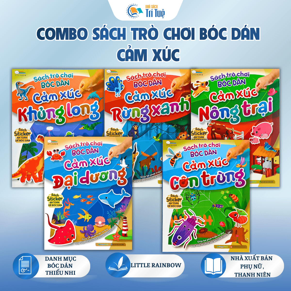 Combo Sách trò chơi bóc dán cảm xúc( 5 cuốn )