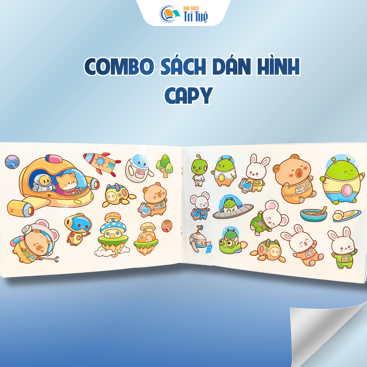 Combo sách dán hình capy (4 cuốn)