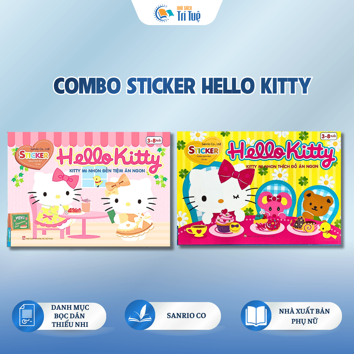 Combo sticker Hello Kitty ( 2 cuốn)