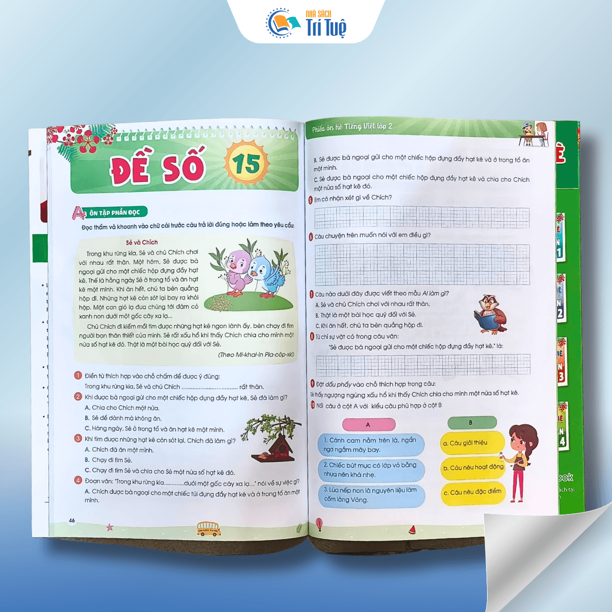 Phiếu ôn hè Tiếng Việt lớp 2