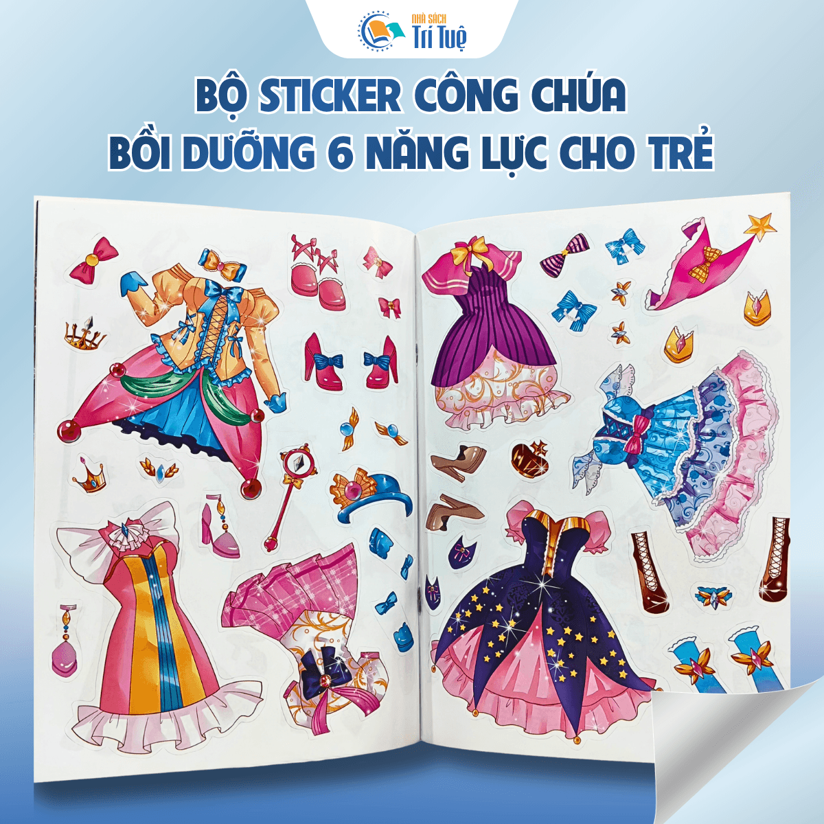 Bộ sticker công chúa bồi dưỡng 6 năng lực cho trẻ( 6 cuốn )