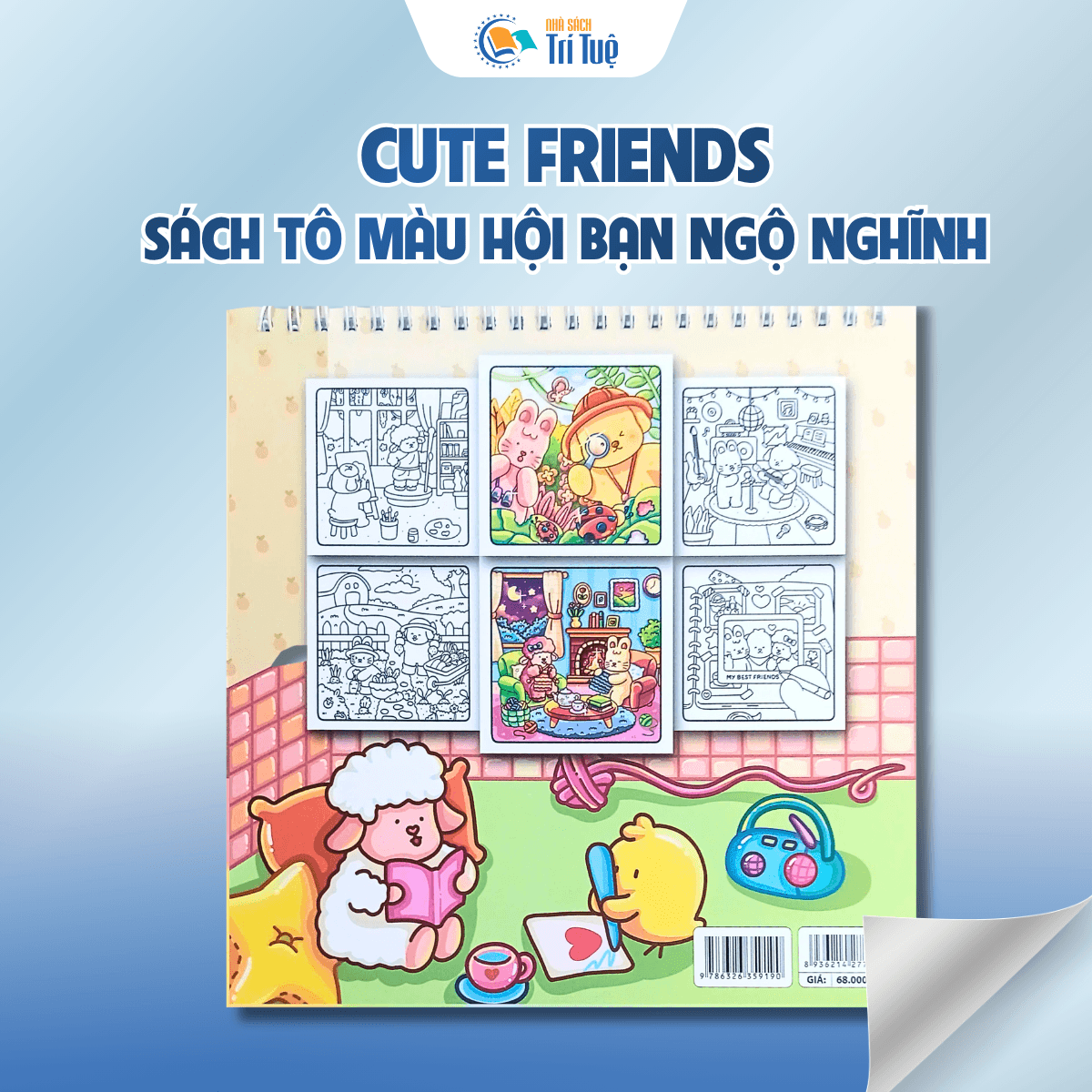 Cute friends Sách tô màu hội bạn ngộ nghĩnh