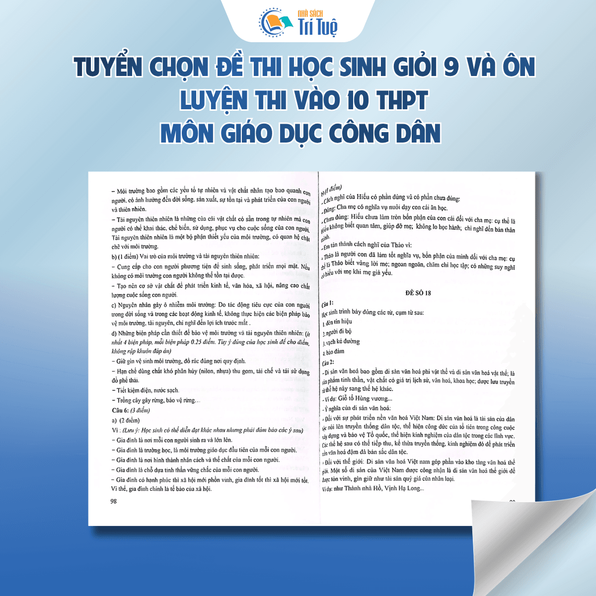 Môn Giáo dục công dân - Tuyển chọn đề thi học sinh giỏi 9 và ôn luyện thi vào 10 THPT