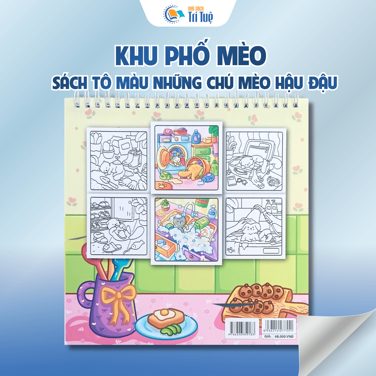 Khu phố mèo Sách tô màu những chú mèo hậu đậu