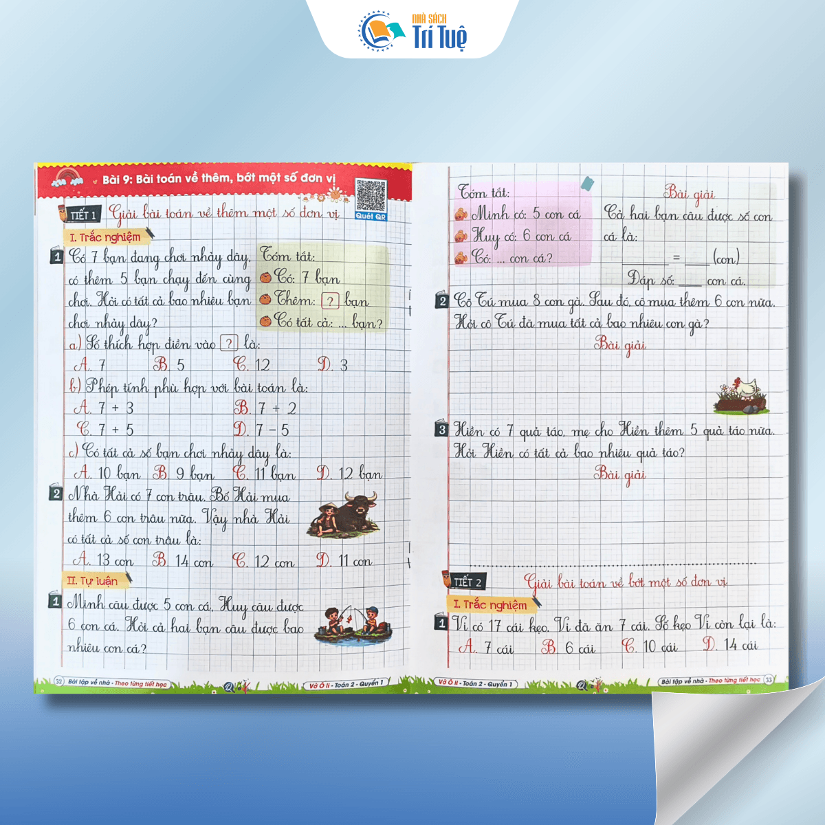 Vở ô li bài tập về nhà toán 2 - Quyển 1