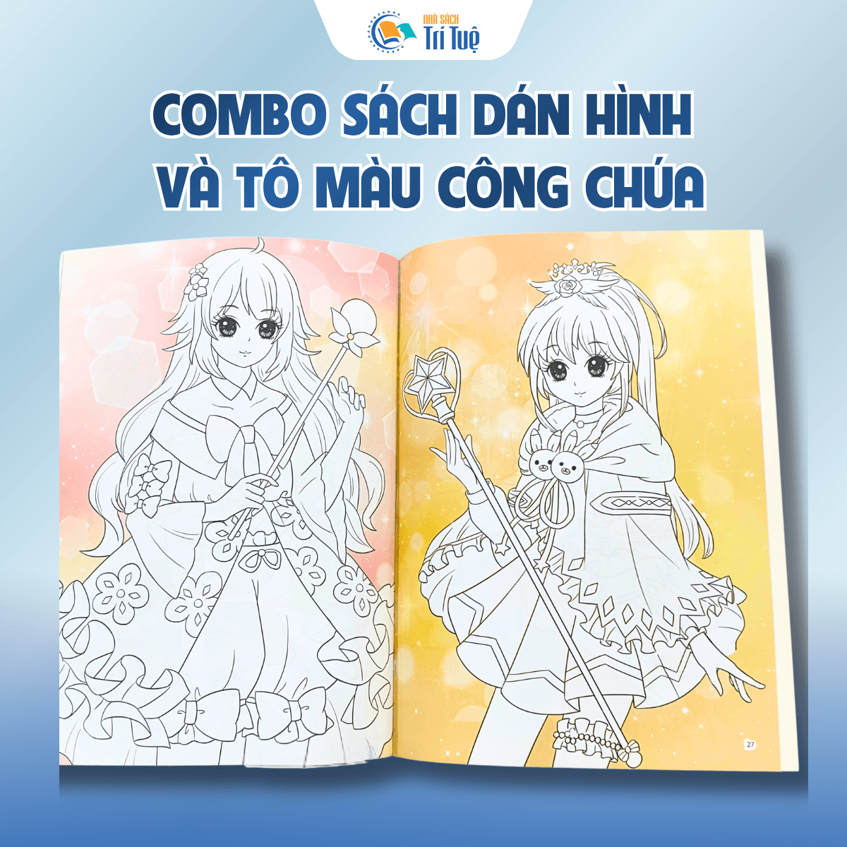 Combo Sách dán hình và tô màu công chúa( 3 cuốn )