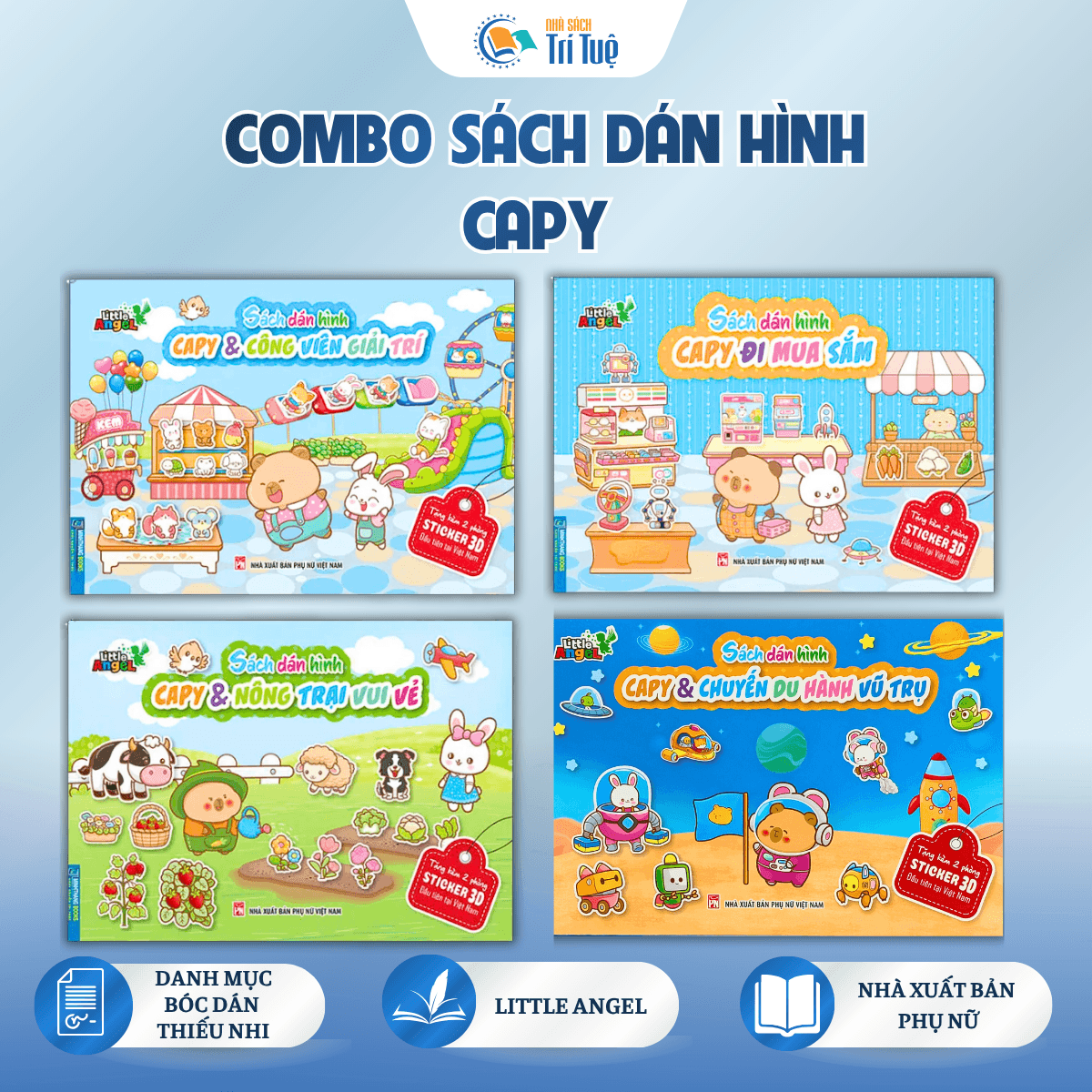Combo sách dán hình capy ( 4 cuốn )